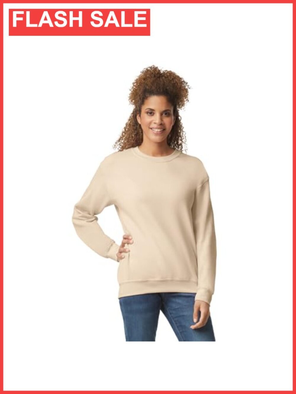 Gildan Fleece Crewneck Sweatshirt Long Sleeve Pullover Classic Fit